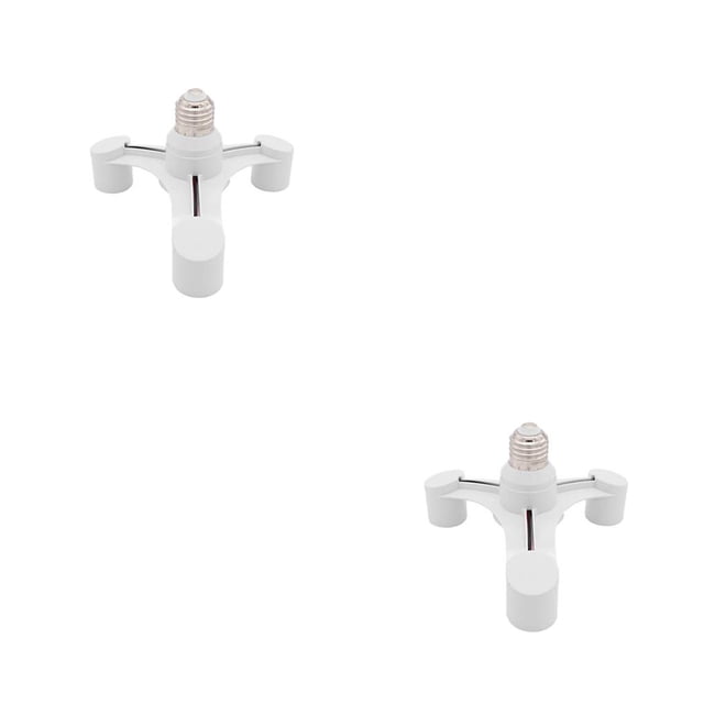 Divisor de bombilla E27 Yuarrent Adaptador de luz Soporte convertidor 1 a 3 2Conjunto