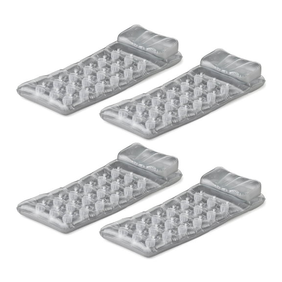 Intex 18-Pocket Mattress Suntanner Pool Lounger w/ Headrest (4 Pack) | 58894EP