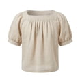 thumbnail image 2 of Blusa Quarry para Dama, Manga Peplum Beige Talla G, 2 of 4