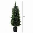 thumbnail image 3 of 1.96FT Artificial Cedar Tree – Faux Topiary Potted Plant for Indoor & Outdoor Décor – Realistic Plastic Greenery for Porch, Home, Office, Holiday Display, 3 of 5