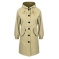 thumbnail image 4 of Gvmfive Women Windbreaker Jacket Buttons Hooded Outdoor Outwear Coat, 4 of 8