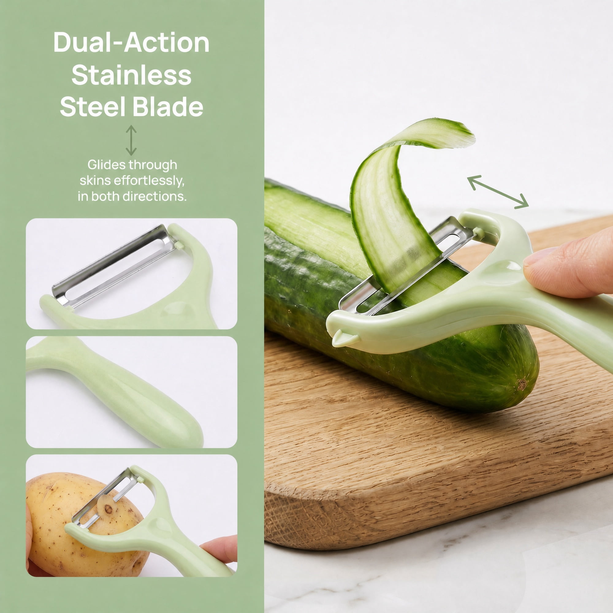 Unique Bargains Plastic Vegetable Peeler with Ergonomic Handle Army Green 5.9x2.4x0.6 inch