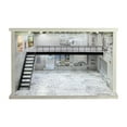 thumbnail image 3 of LeeQinersw Vehicle Model Display Case 1/64 1/36 1/32 Scale Dustproof Tabletop Decor Diorama Gray Left staircase, 3 of 9