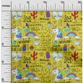 thumbnail image 2 of oneOone Silk Tabby Off White Fabric Unicorn Pattern Dress Material Fabric Print Fabric By The Yard 42 Inch Wide, 2 of 6
