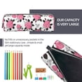 thumbnail image 5 of Yiaed Rose Flowers Print Leather Pencil Case - Leather Pen Pencil Holder - Elegant & Practical Pencil Pouch for Work & Office, 5 of 7