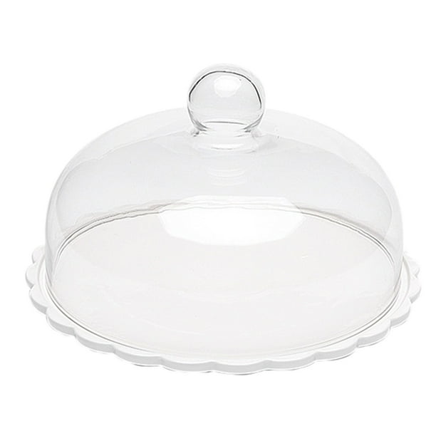 Hemoton Cover Cake Dome Glass Platter Stand Display Cloche Serving