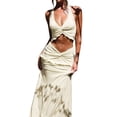thumbnail image 3 of Women'S Maxi Skirt Set 2 Piece Outfits Sleeveless Strap Top Maxi Skirt Vacation Skirt Set Color XS, 3 of 8