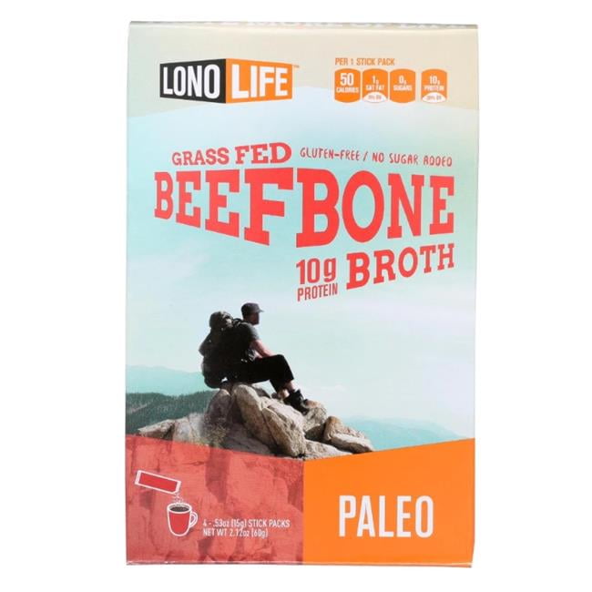 Lonolife LowSodium GrassFed Beef Bone Broth Sticks 4 per Pack