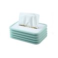 thumbnail image 1 of Caja de pañuelos Caja de pañuelos de Silicona para Coche con elevación elástica Caja de pañuelos elástica Plegable para el hogar, la Oficina y el Coche (Azul) Rojo Verde, 1 of 5