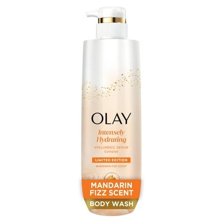 Olay Intensely Hydrating Body Wash with Hyaluronic Serum Complex, Mandarin Fizz Scent, 20 fl oz