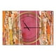 DesignArt Glamour Composition de Rouge et d'Or Grande Horloge Murale – image 1 sur 3