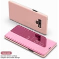 thumbnail image 2 of Case for Galaxy S23 Plus Luxury Clear View Electroplate Mirror Makeup Design Flip Wallet 360 Full Body Built-in Screen Protection Slim Hard Mirror Kickstand Cover Rose Gold, 2 of 11
