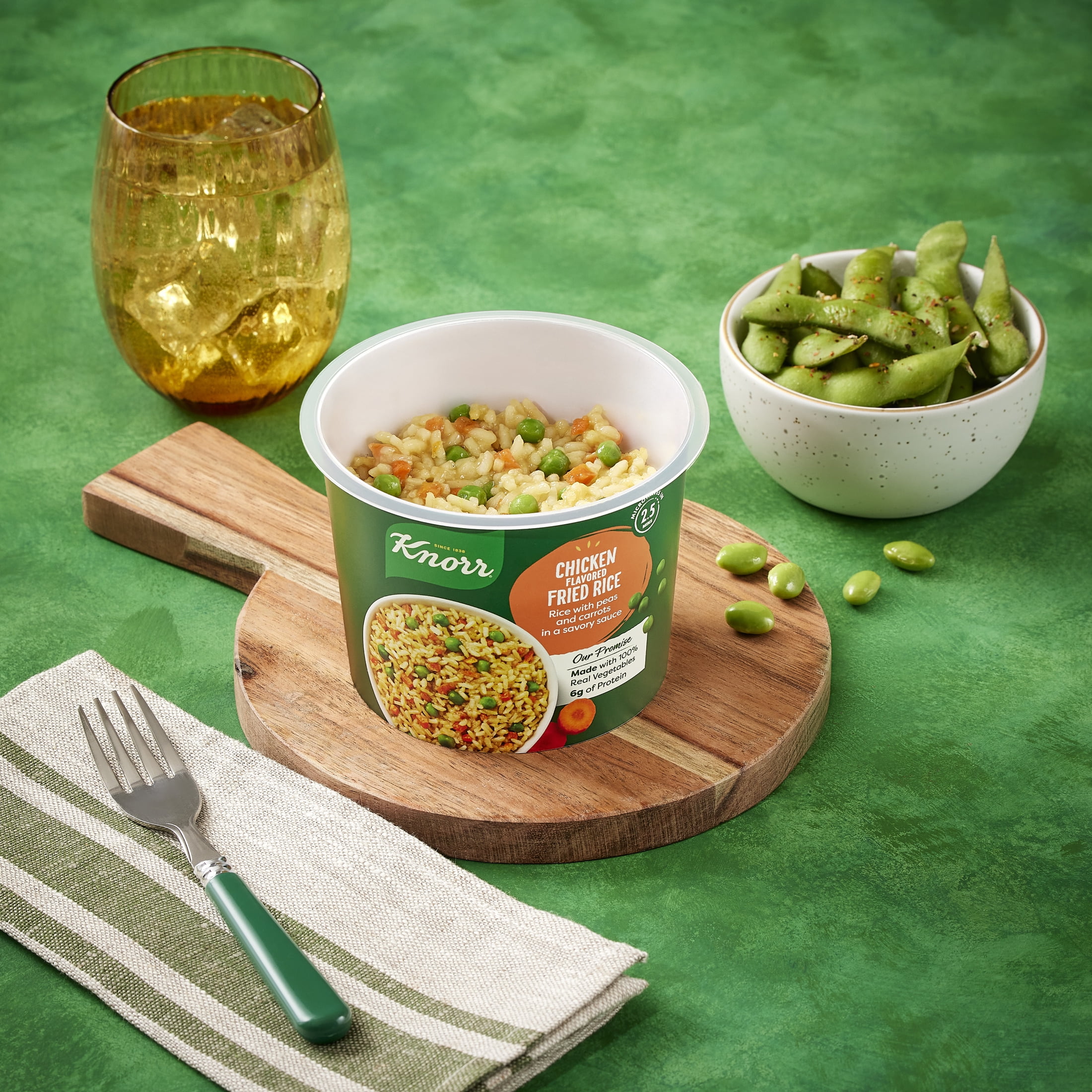 (2 pack) Knorr No Artificial Flavors Chicken Fried Rice Cooks in 2.5 Minutes, 2.6 oz Regular Cup