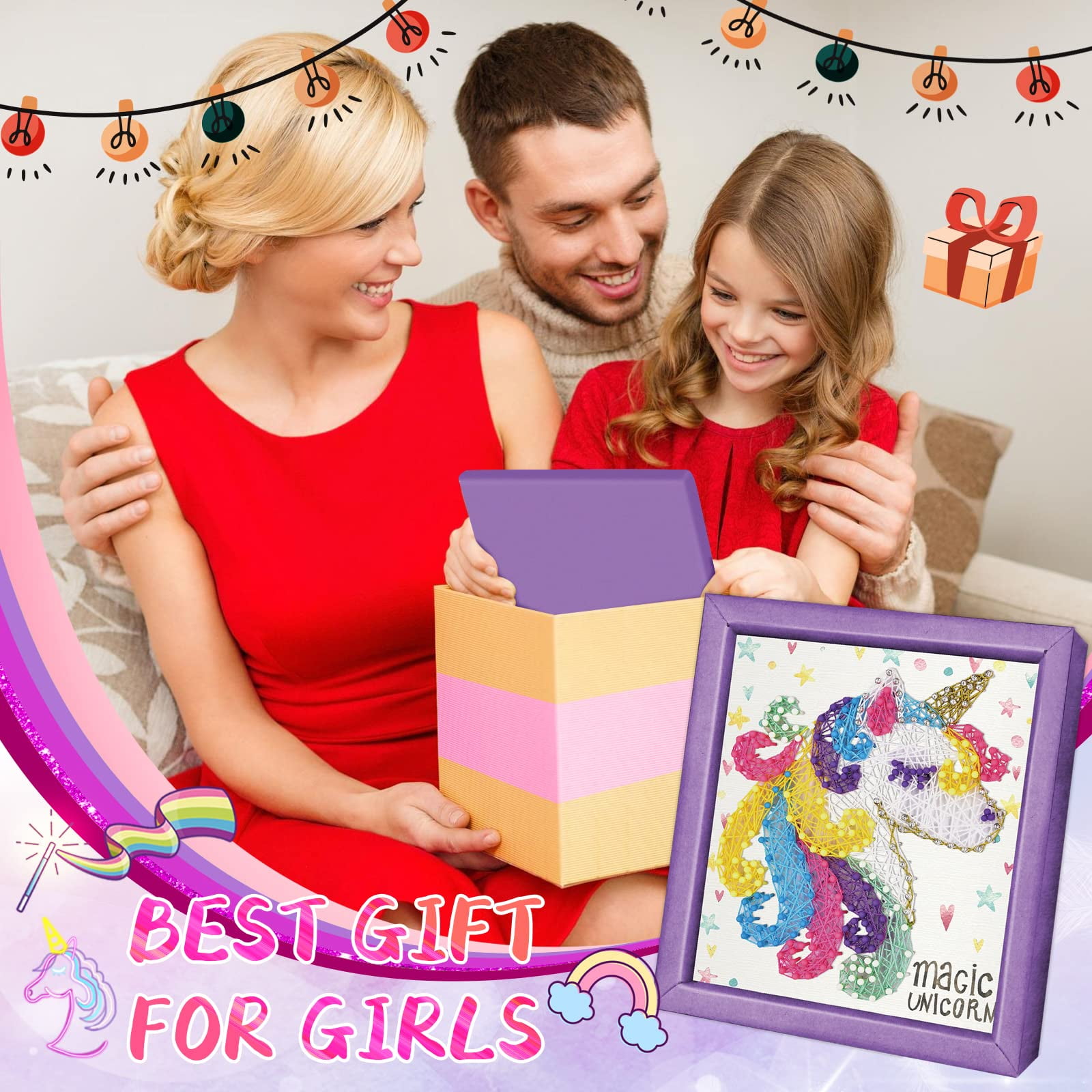 Craft Kits for 5 6 Years Old Girls, Art for Kids Age 7 8 9 10 Years Old Birthday Presents for Children Unicorn Gifts for 11 12 Years Old Child Age 5 6