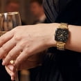 thumbnail image 3 of Jessica Simpson Diamond Collection Women's Square Dial Watch, Metal Band, Classic Quartz Movement, Elegant Dress Watch, 3 of 6