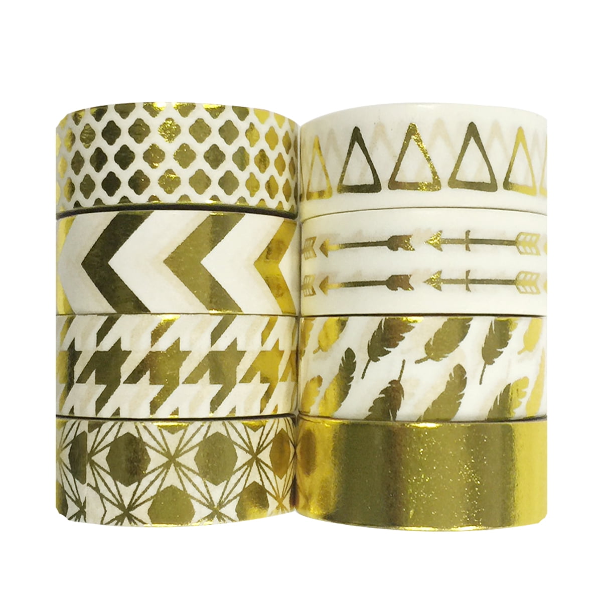 Wrapables® Metallic Foil Washi Masking Tape Collection (Set of 8), 08WPSET06