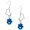 blue, variant on Silvertone 3-D Frosted Blue Resin Ornament with Crystals Open Heart French Earrings