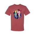 thumbnail image 2 of Wild Bobby, Cosmic Trippy Cat Riding Llamacorn in Space, Animal Lover, Men Graphic Tees, Vintage Heather Red, 2XL, 2 of 3
