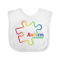 Inktastic Rainbow Gradient Autism Boys or Girls Baby Bib