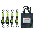 20 Pack Retractable Ratchet Tie Down Straps w/ S Hook 1,500lb Break