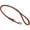 Red, variant on Round Genuine Rolled Leather Dog Short Leash 24" Long 3/8" Wide Black for Medium Breeds