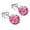 Light Pink, variant on Krdevn 925 Sterling Silver Round Stud Earrings for Sensitive Ears Minimalist Gem Post Earrings Women Anniversary Jewelry