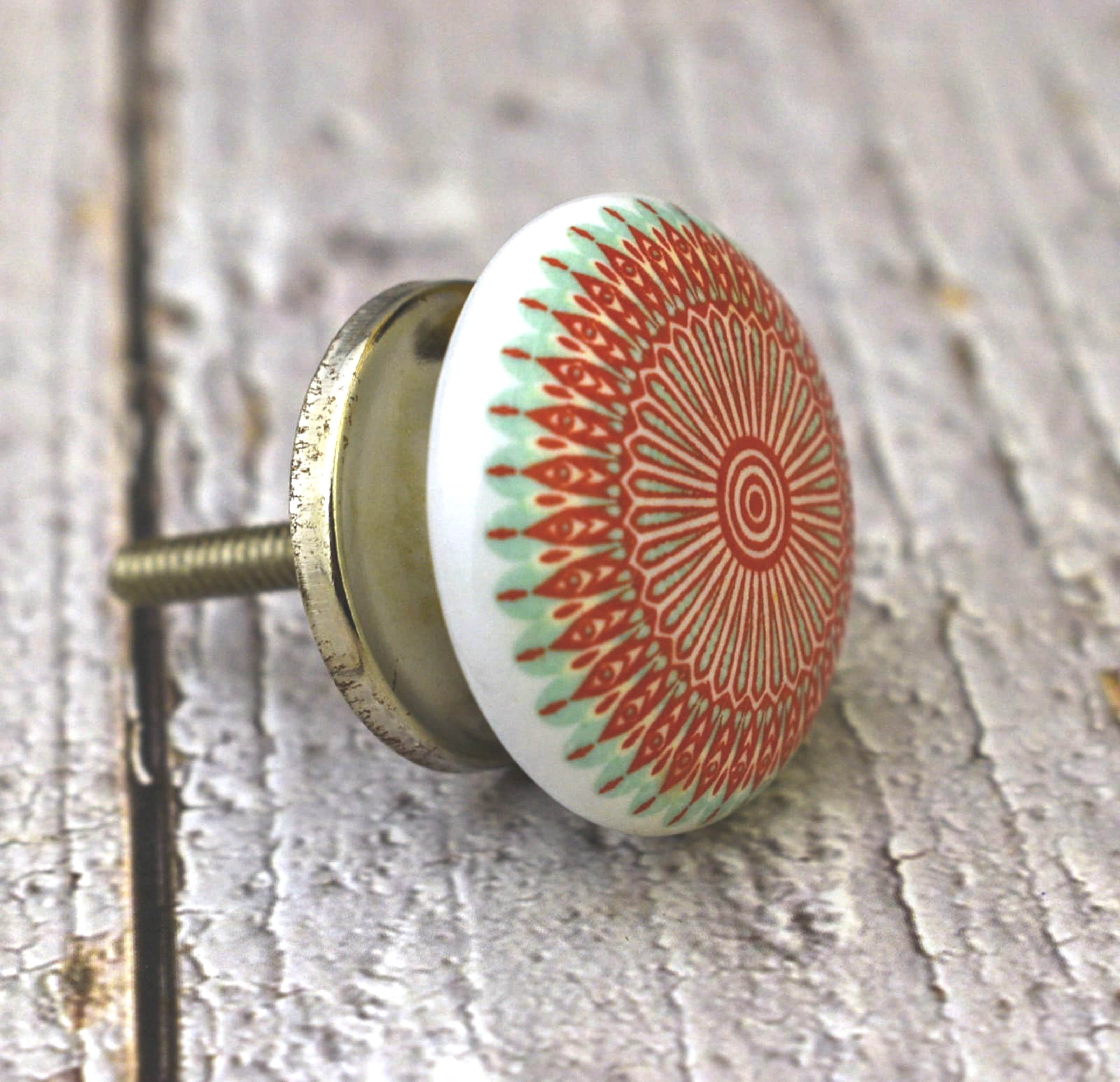 India House Ceramic Multicolor Knobs Kitchen Cabinet Drawer Knobs Hardware Knobs Handmade Knobs Cabinet Knobs Ceramic Door Knobs. Set of 20