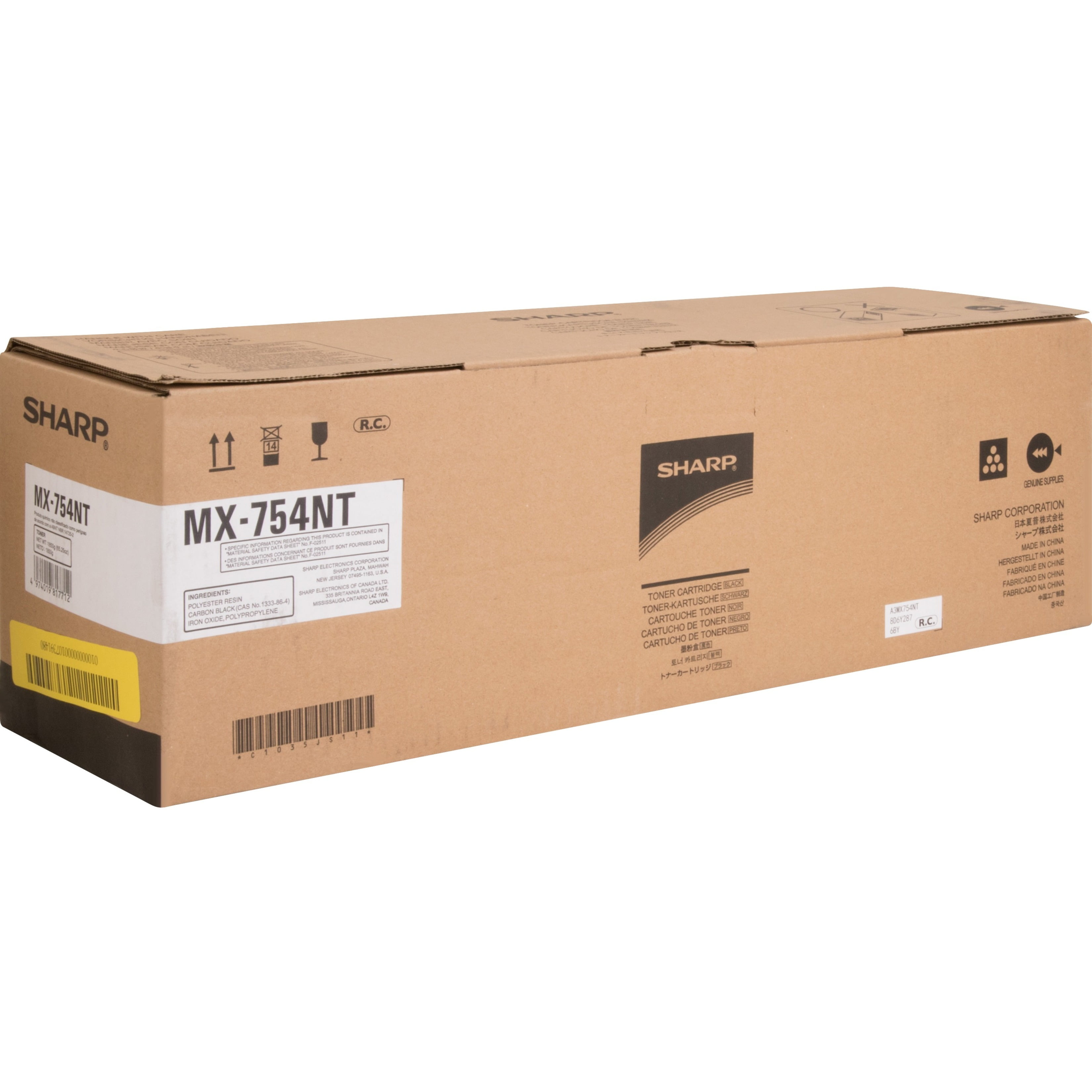Sharp, SHRMX754NT, Toner Cartridge, 1 Each