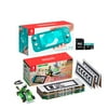 Nintendo Switch Console and Kart Holiday Combo: Nintendo Switch Lite Turquoise 32GB Console, Mario Kart Live: Home Circuit - Luigi Set, Mytrix 128GB MicroSD Card with Adapter