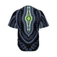 thumbnail image 2 of Blue And Black African Dashiki Print Active Baseball Jersey for Men and Women, African American Button Down Women’s Baseball Team Shirts., 2 of 4