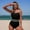 A_ Black, variant on Monokini Swimsuits for Women Pushup Adjustable Strap Padded Bathing Suit Ruched Swim Suits Summer Beach Swimwear Green L