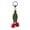 I, variant on Faux Leather Keychain Pendant Tulip Leaves Shape Keyring Charm Backpacks Handbags Wallets Keychain Fashion Accessory