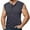 Navy, variant on Men's Summer Sleeveless Wide Shoulder Back Center Collar Button Up Fitness,Tank Tops Men,S