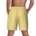 thumbnail image 4 of Goofa Yellow Gingham Printed Men's Swim Trunks Board Shorts Quick Dry Mens Swimming Trunks with Compression Liner,Breathable Fit Hawaii Beach Shorts-XX-Large, 4 of 9