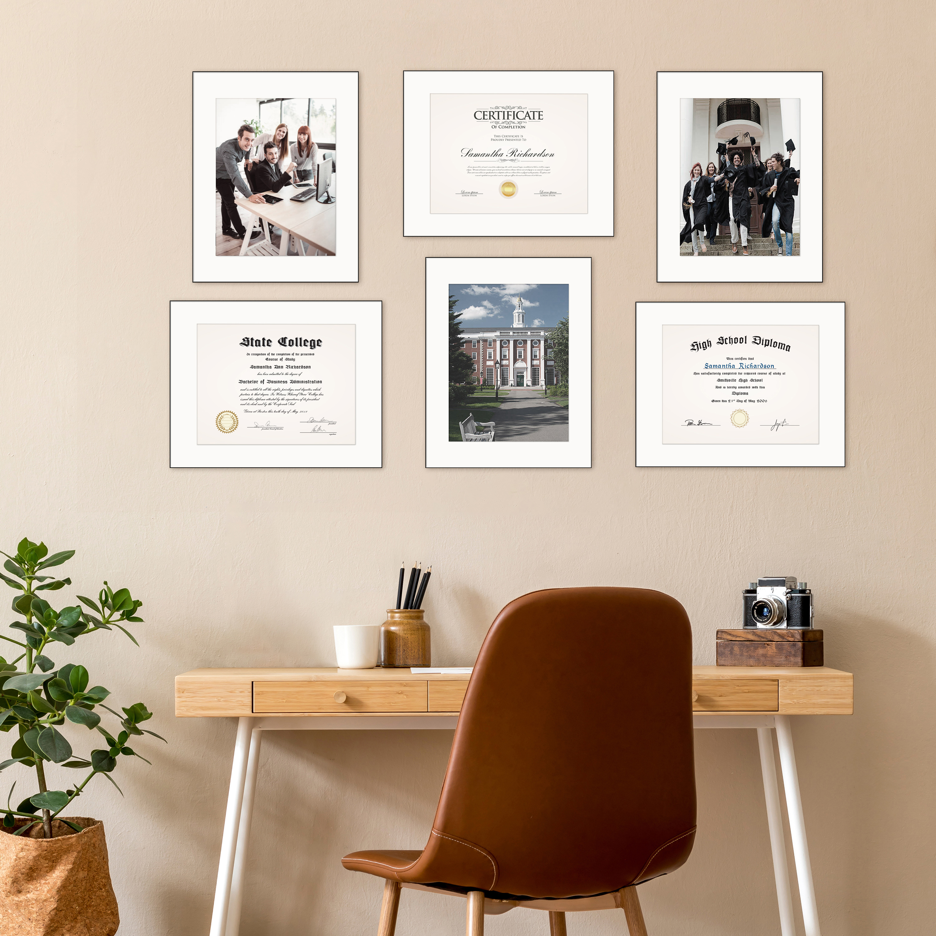 Mainstays 8.5 x 11 Front-Loading Picture Frame, Black (4-Pack) photo 2