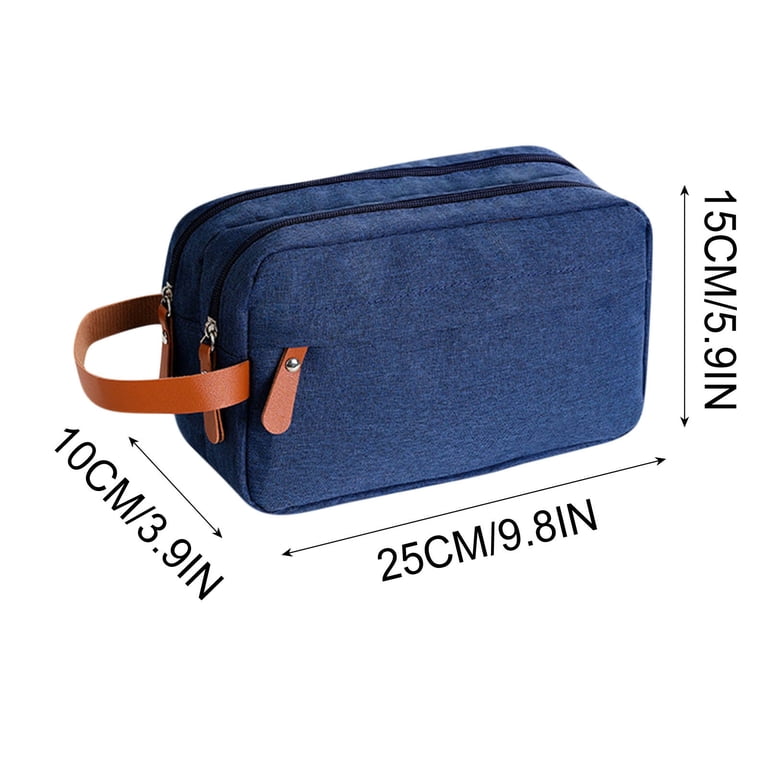 men's blue canvas travel toiletry bag BAGSMART for Men, Toiletry Organizer Dopp Kit Water-resistant Shaving Bag for Toiletries Accessories,Navy Blue-Medium : Beauty & Personal Care Leather Village genuine leather dopp kit with waterproof lining JeashCHAT Toiletry Bag for Men