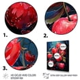 thumbnail image 3 of Designart "Red Apple Blossom composition" Farm Floater Framed Canvas Wall Art, 3 of 7