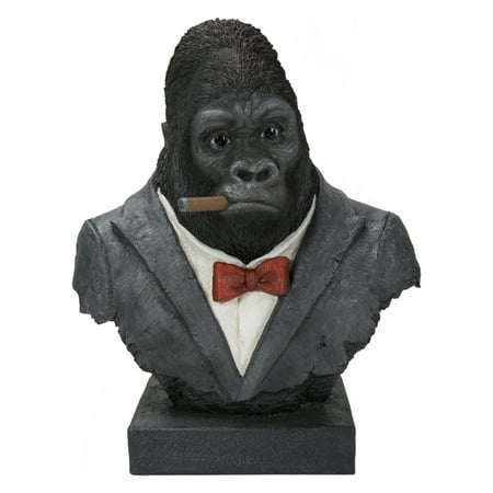 Hi-Line Gifts 18.75" Gorilla Head Outdoor Garden Statue