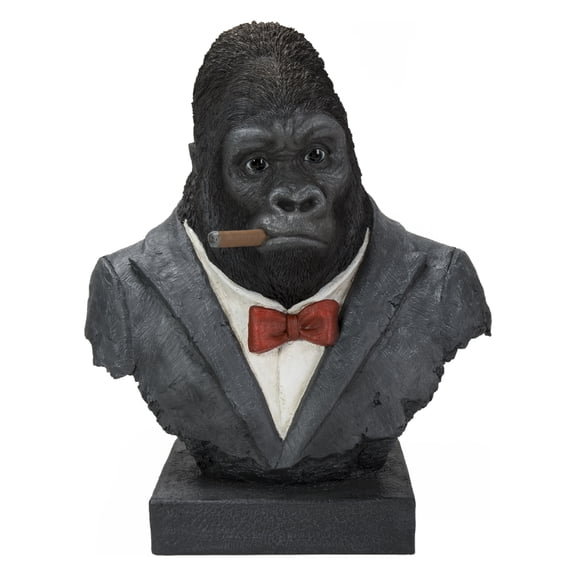 Hi-Line Gifts 18.75" Gorilla Head Outdoor Garden Statue