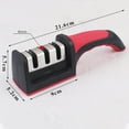thumbnail image 2 of MORESEC 3 Stage Diamond Abrasive Sharpener for Straight and Serrated Knives, Non-Slip Base Handheld Sharpening Tool, 2 of 3