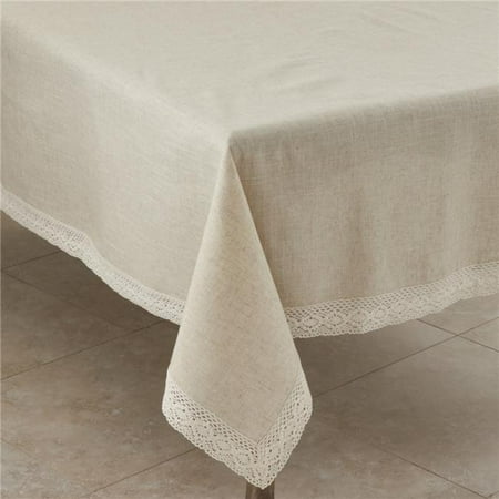

Saro Lifestyle 931.N72S 72 in. Classic Lace Border Tablecloth Natural