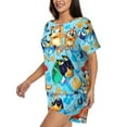 thumbnail image 2 of Lsque Bluey Women's Short-Sleeved Pajama Set - 2 Piece Soft and Lightweight Sleepwear Set-3X-Large, 2 of 9