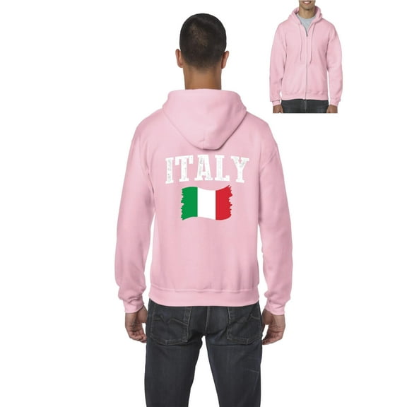 Mens Italy Full-Zip Hooded Sweatshirt