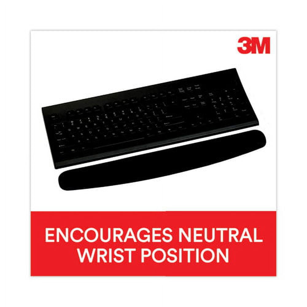 Antimicrobial Foam Keyboard Wrist Rest, 18 x 2.75, Black | Bundle of 2 Each