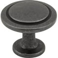 thumbnail image 2 of Elements 3960 Gatsby 1-1/4" Round Stepped Mushroom Cabinet Knob / Drawer Knob - Grey, 2 of 5