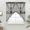 Off-White, variant on Vintage Gate Swag Curtains for Kitchen/Bedroom/Living Room, Farmhouse Wooden Grain Shabby Chic Door Scalloped Curtains 63 Inch Long, Window Swag Topper Curtains Valances 2 Panels Set 36"x63"