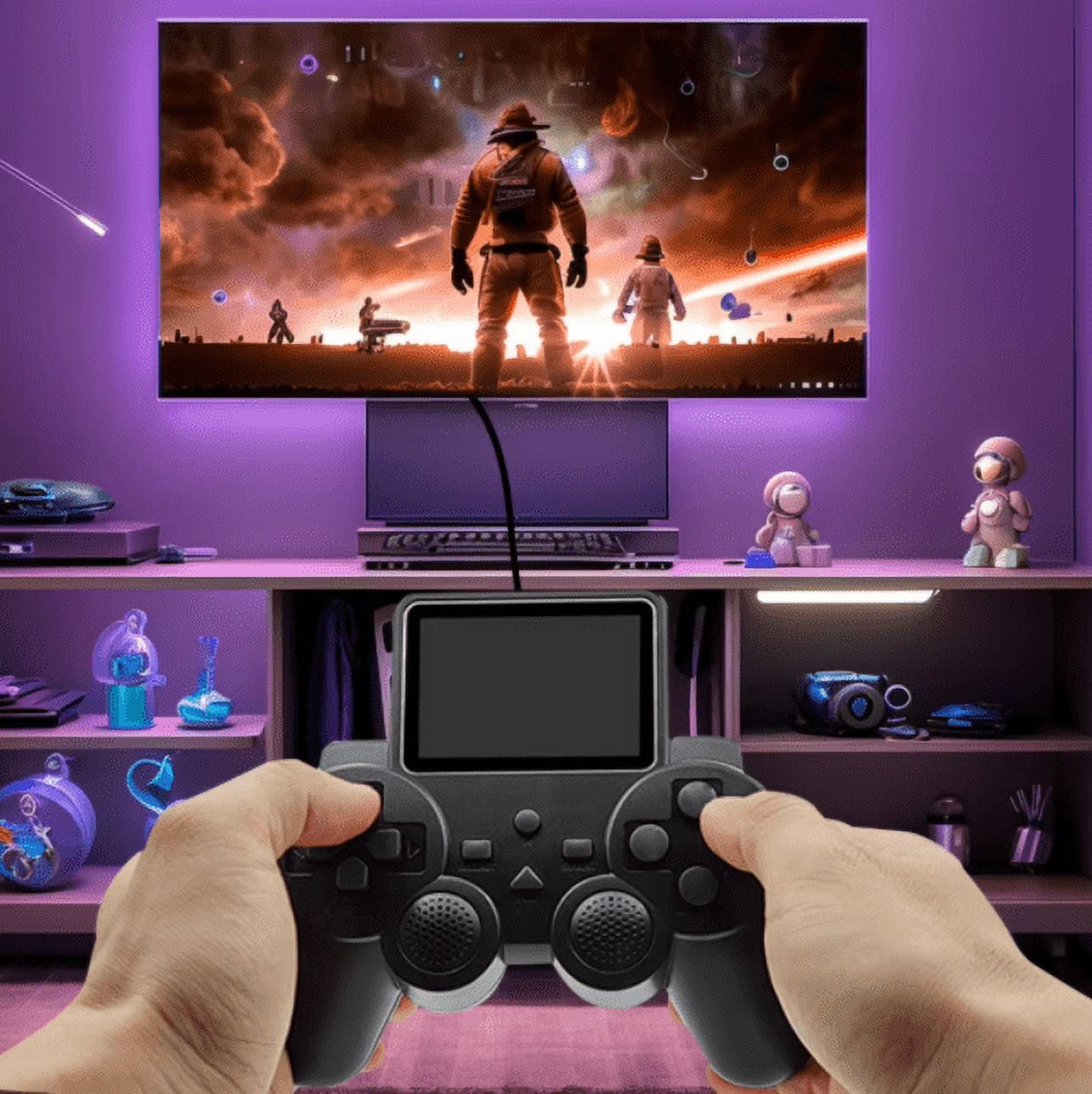 S10 Mini Video Game Console – 520 Games, Dual Controllers, AV