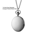 thumbnail image 2 of Minzimin Smooth Vintage Pocket Watch with Chain, Arabic Numerals Scale Mens Father‘s Day, 2 of 7