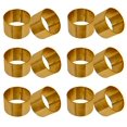 thumbnail image 1 of SKAVIJ Napkin Rings Set of 12 for Dinner Parties, Dining Table Decoration Handmade Napkin Holder (Gold), 1 of 5