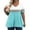 X#017-Light Blue, variant on TQWQT Women's Plus Size Tops 4x-5x Plus Spring Tops V Neck Gradient Print Short Sleeves Tee Dressy Casual Blouses 5x Women Plus Size Clothing Navy L